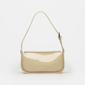 Cartera al hombro Leaf en efecto cuero charol