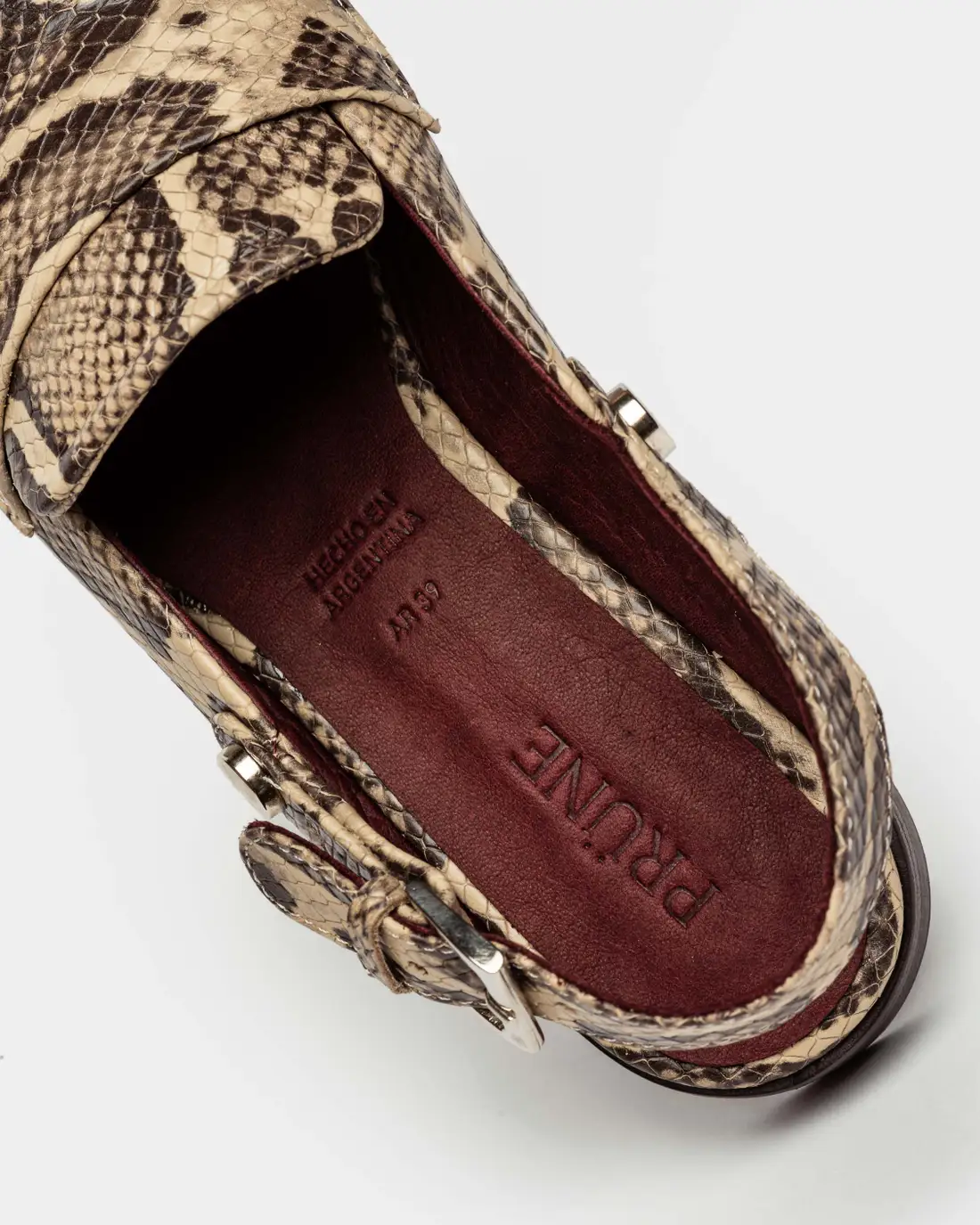 Mule Alba Snake Print Beige - Imagen 3