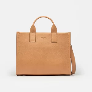 Cartera de mano Capri en cuero liso vegetal