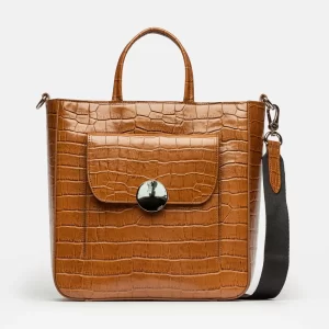 Shopper The Circle en cuero croco