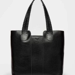 Shopper The Braided en cuero vegetal liso