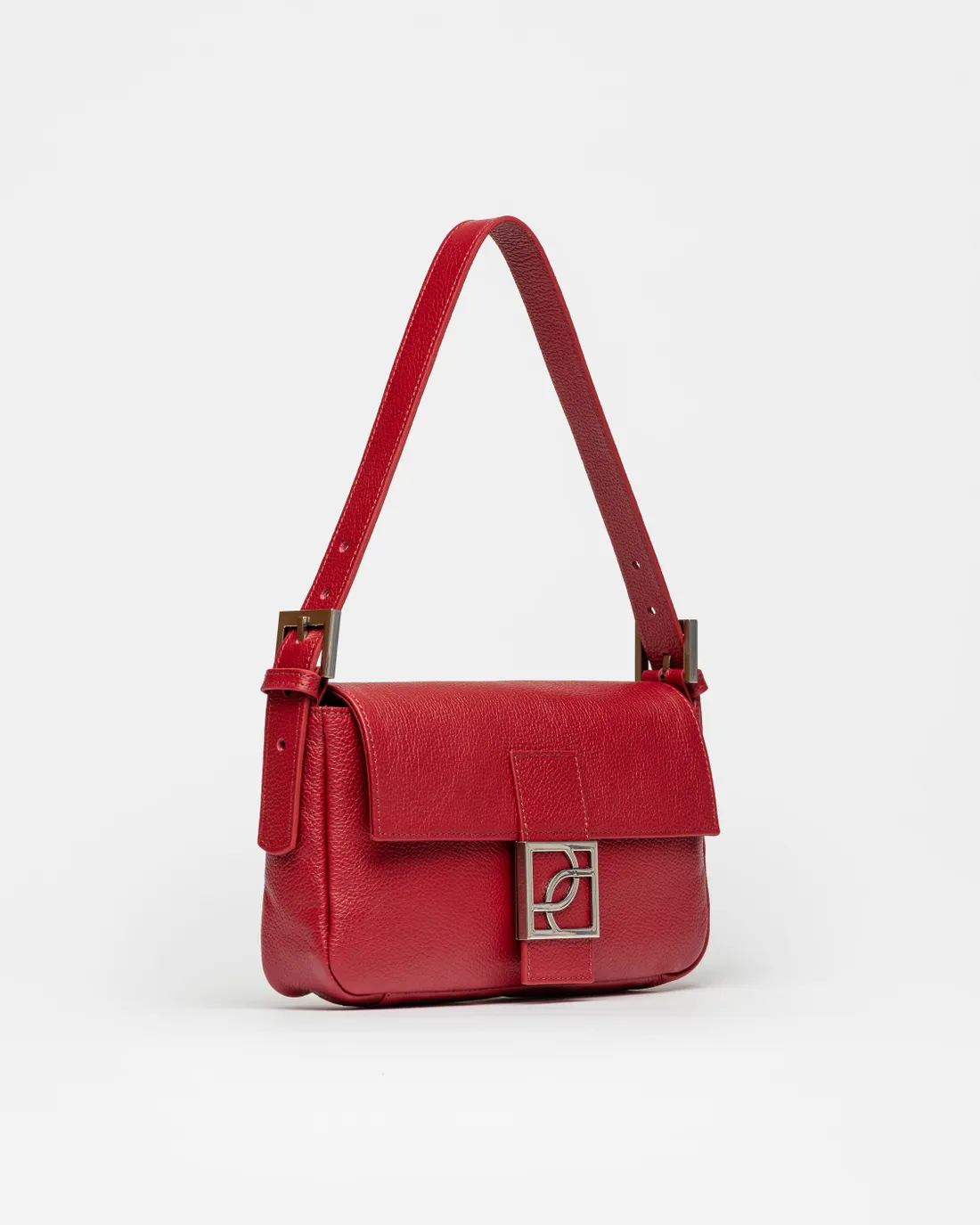 Cartera al hombro Signature en cuero graneado - Imagen 2