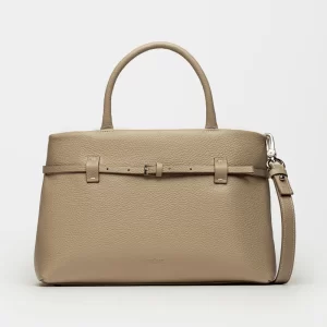 Cartera de mano Bay en cuero graneado