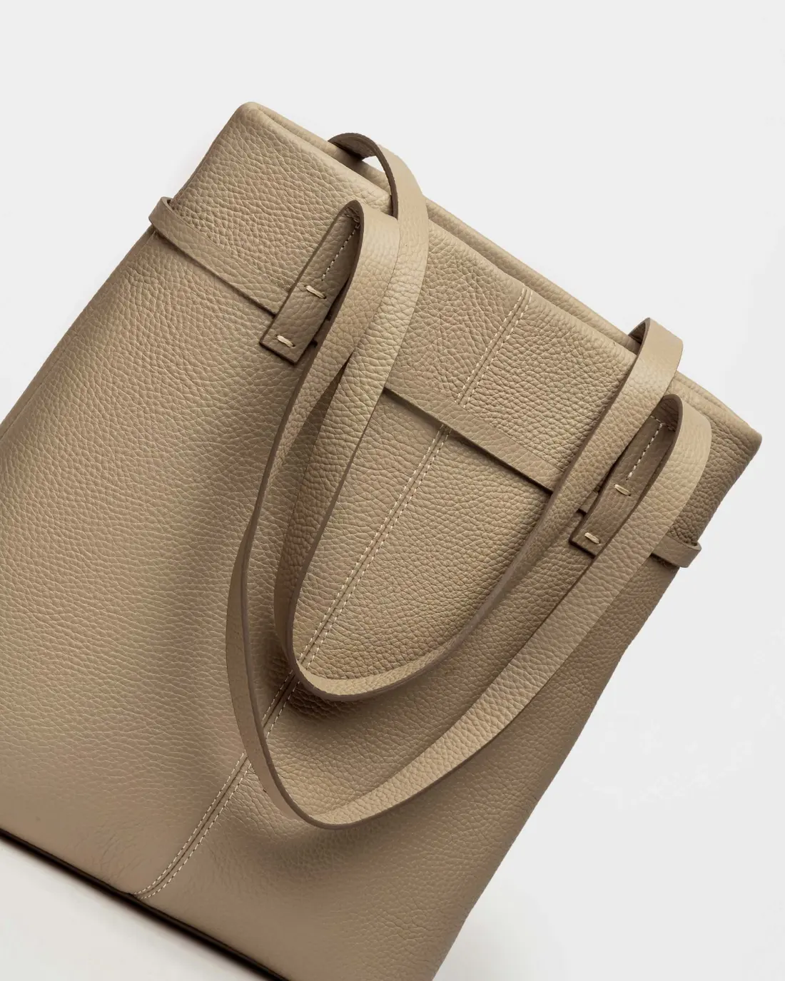 Shopper Bay en cuero graneado - Imagen 3