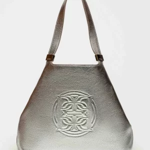 Bolso Eterial en cuero graneado metalizado