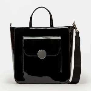Shopper The Circle en cuero charol