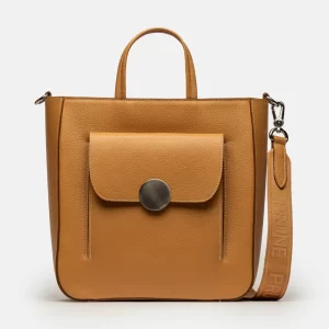 Shopper The Circle en cuero graneado