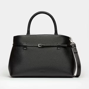 Cartera de mano Bay en cuero graneado