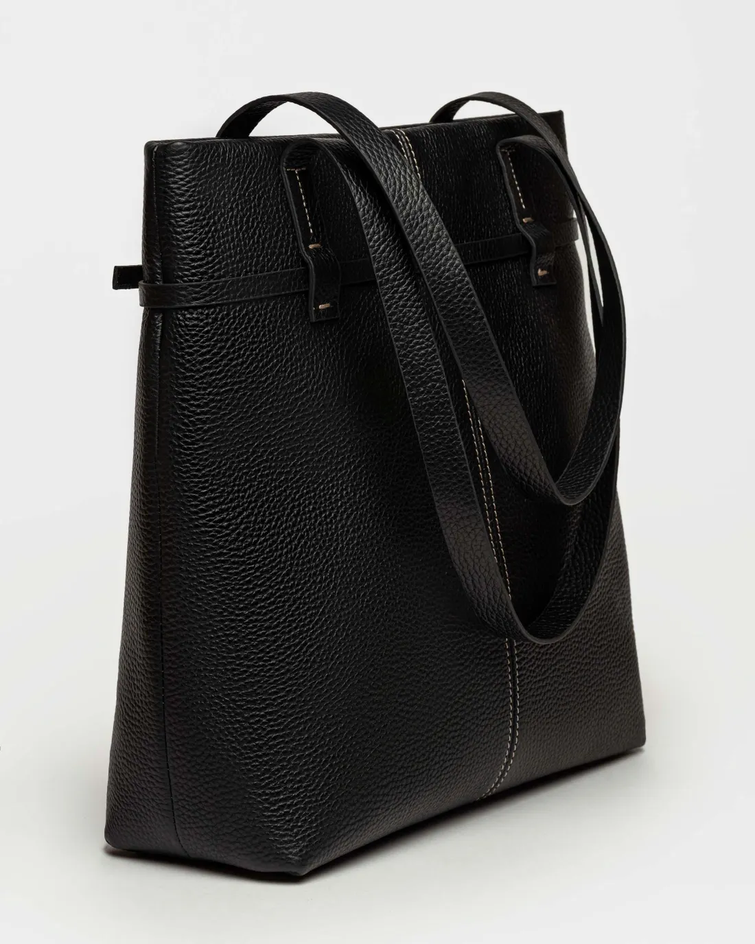 Shopper Bay en cuero graneado - Imagen 3