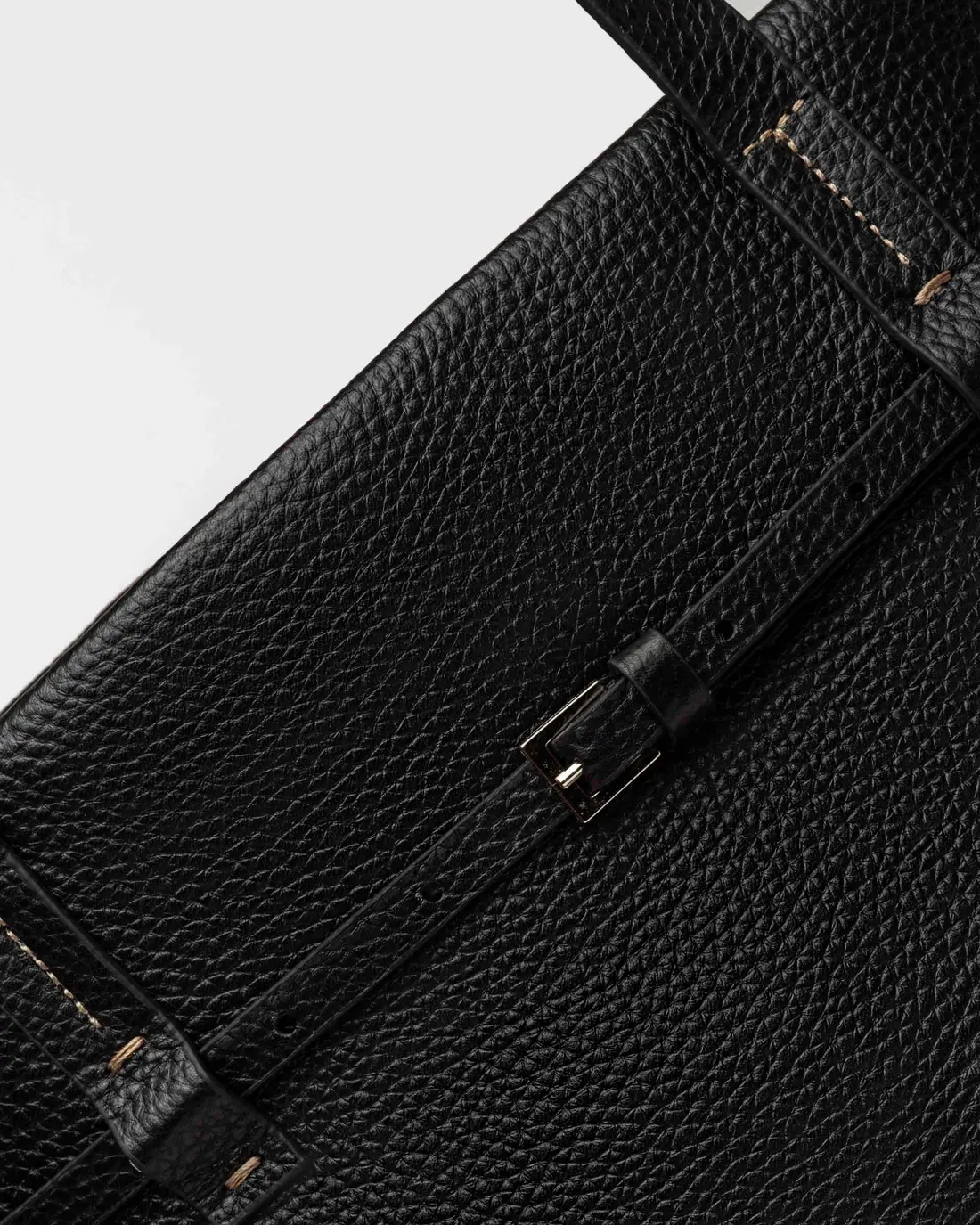 Shopper Bay en cuero graneado - Imagen 4