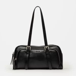 Cartera al hombro Lagoon en efecto cuero liso
