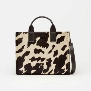 Cartera de mano Capri en cuero vaca pelo